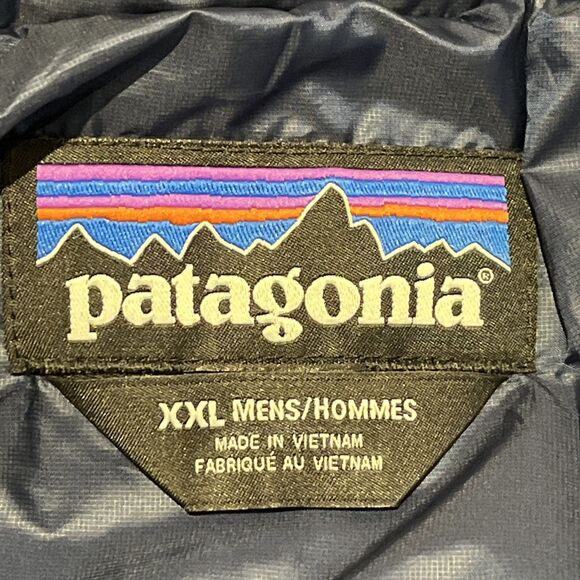 Patagonia Mens Size XXL 2XL Micro Nano Puff Jacket Coat Full Zip Blue Insulated - Picture 4 of 6